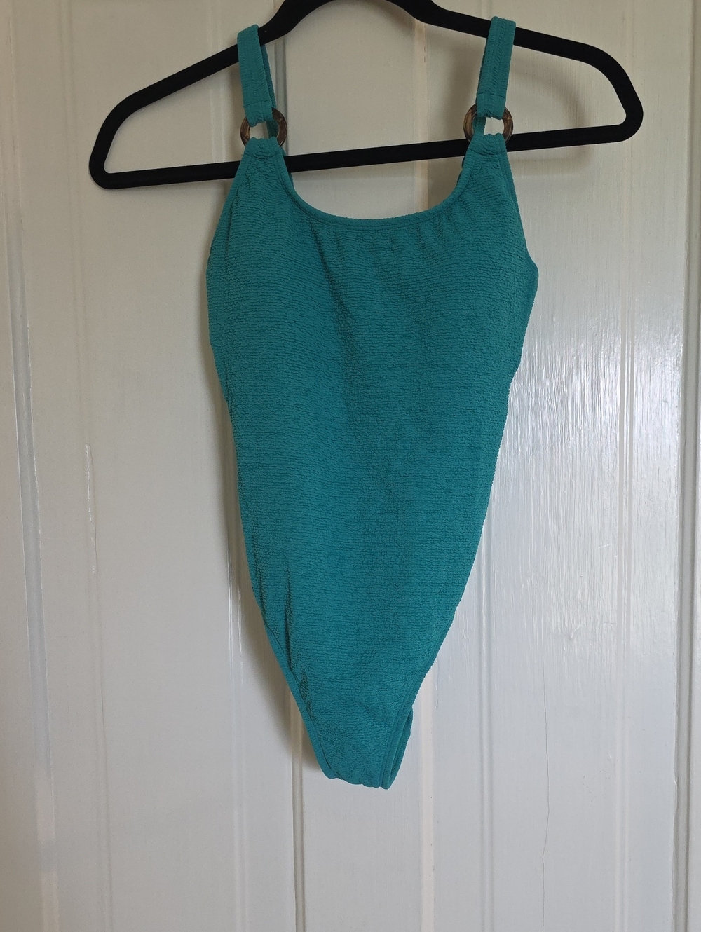 Shade & Shore Teal Textured One-Piece Swimsuit